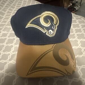 Los Angeles Rams New Era 39THIRTY NFL Stretch Fit M/L Hat Cap On Field Headwear